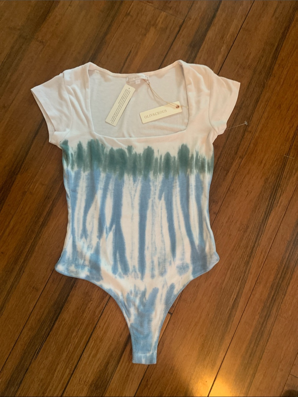 Olivaceous Tie-Dye One Piece in Blue and Green